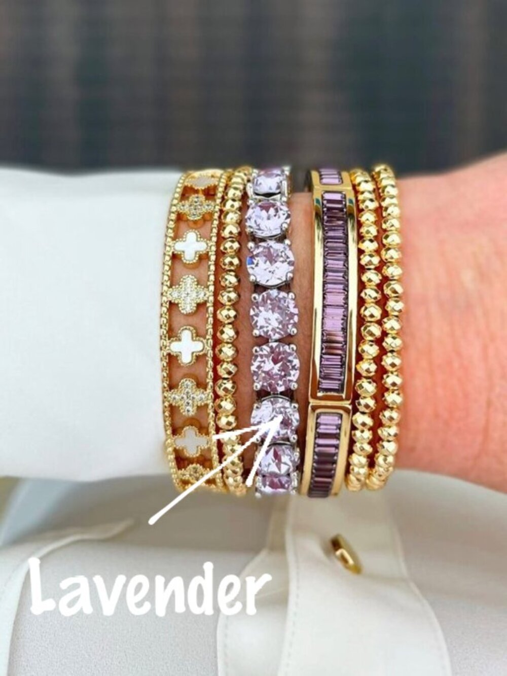 Park Lane Lavender Impression Tennis Bracelet